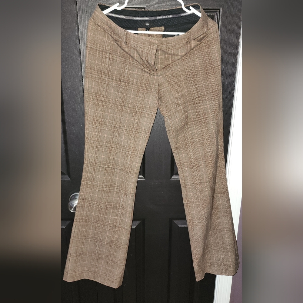 Express Brown Plaid Women's Pants